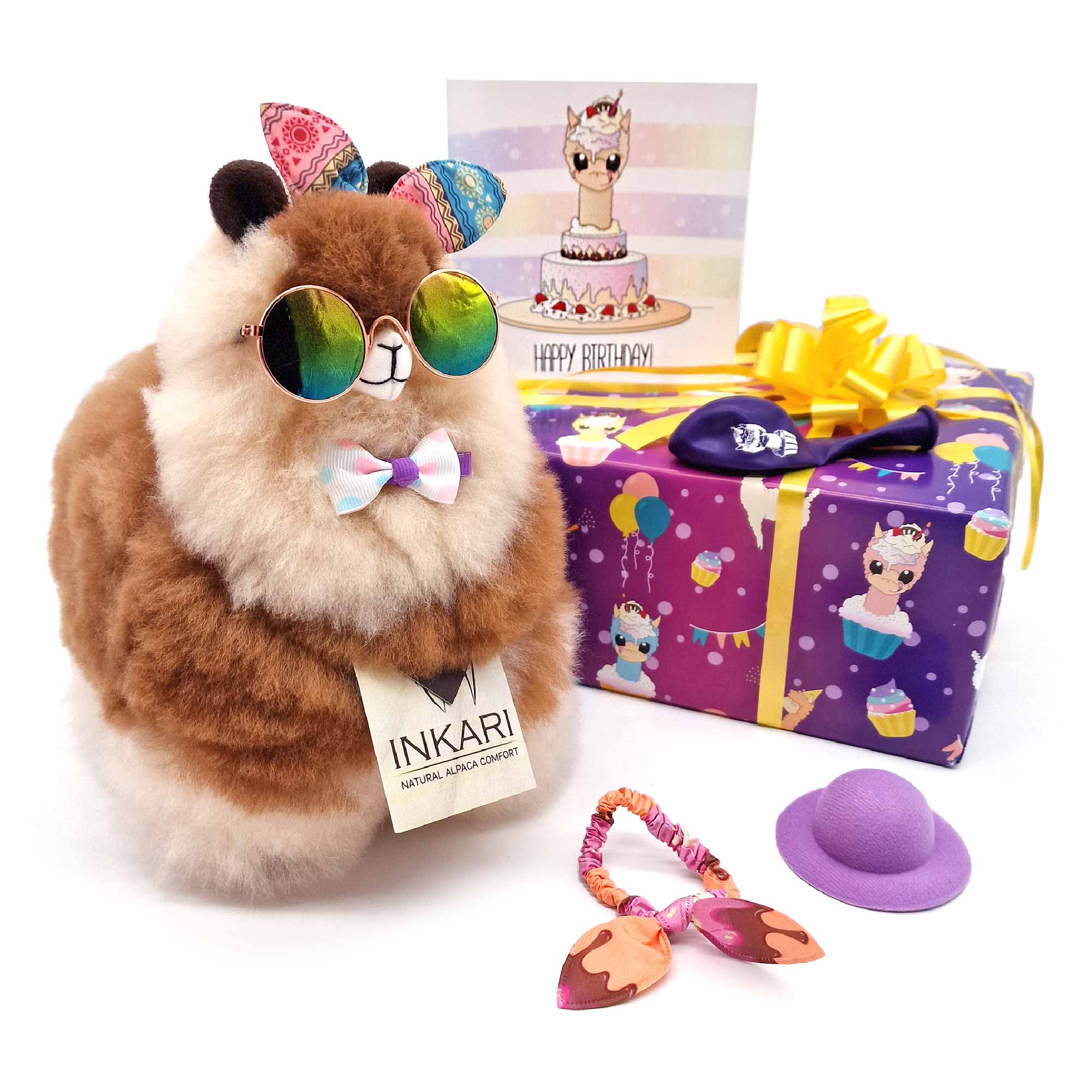 Box of Fluff - Birthday - Small Alpaca Toy