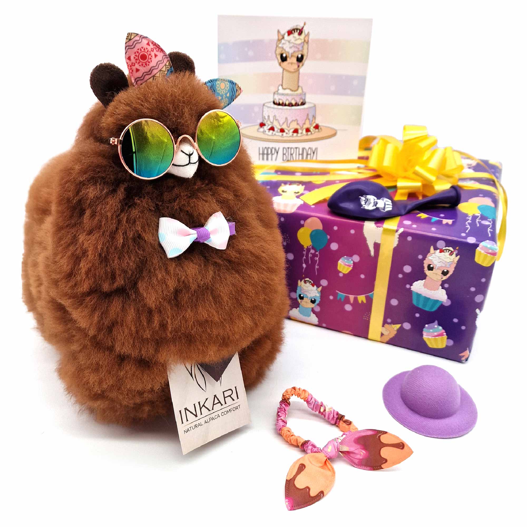 Box of Fluff - Birthday - Small Alpaca Toy