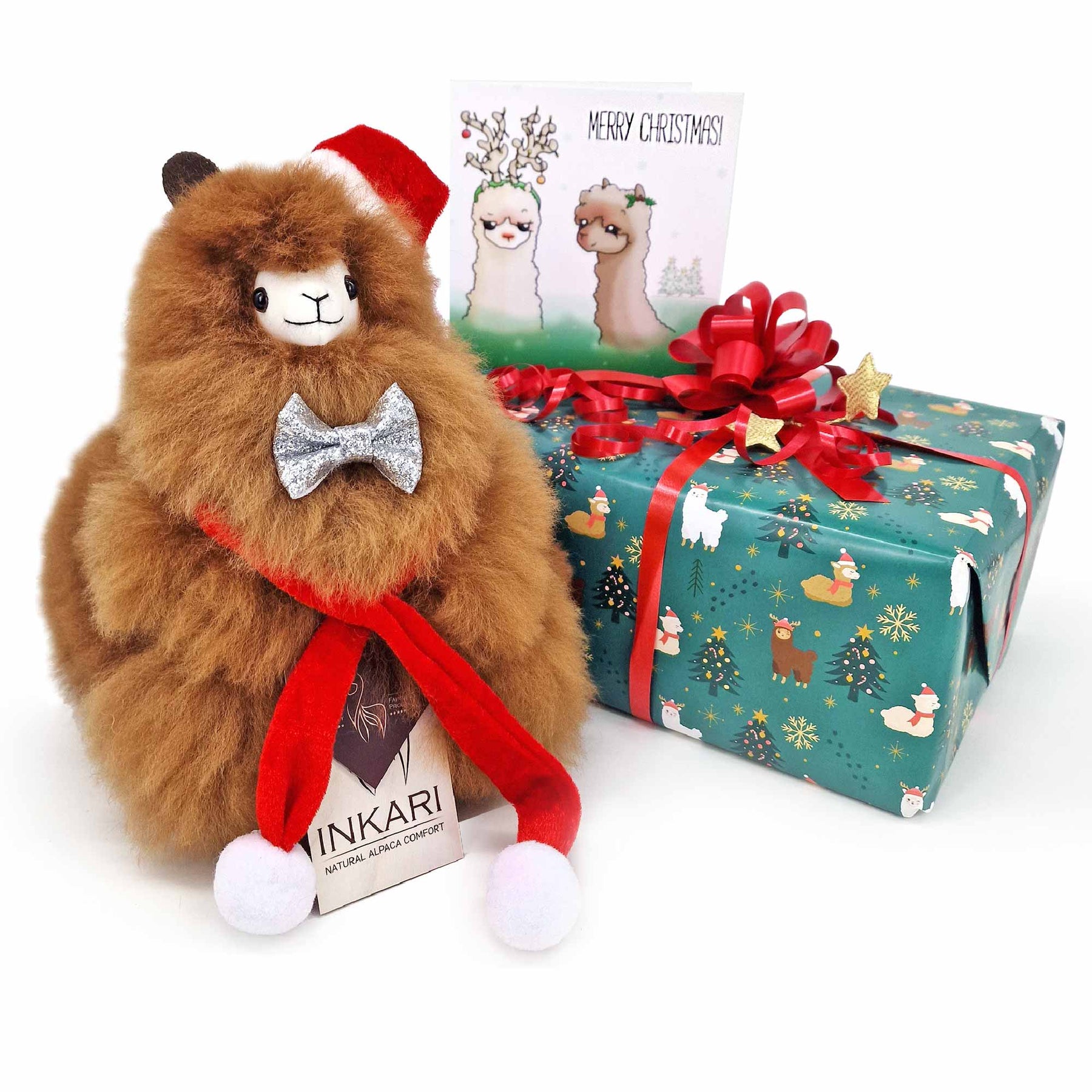 Box of Fluff - Christmas - Small Alpaca Toy