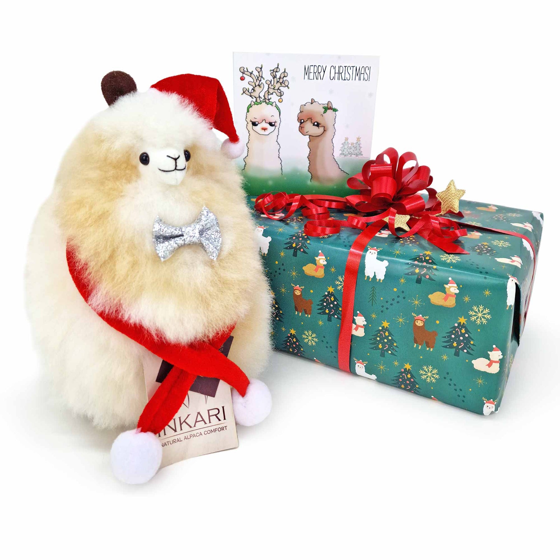 Box of Fluff - Christmas - Small Alpaca Toy
