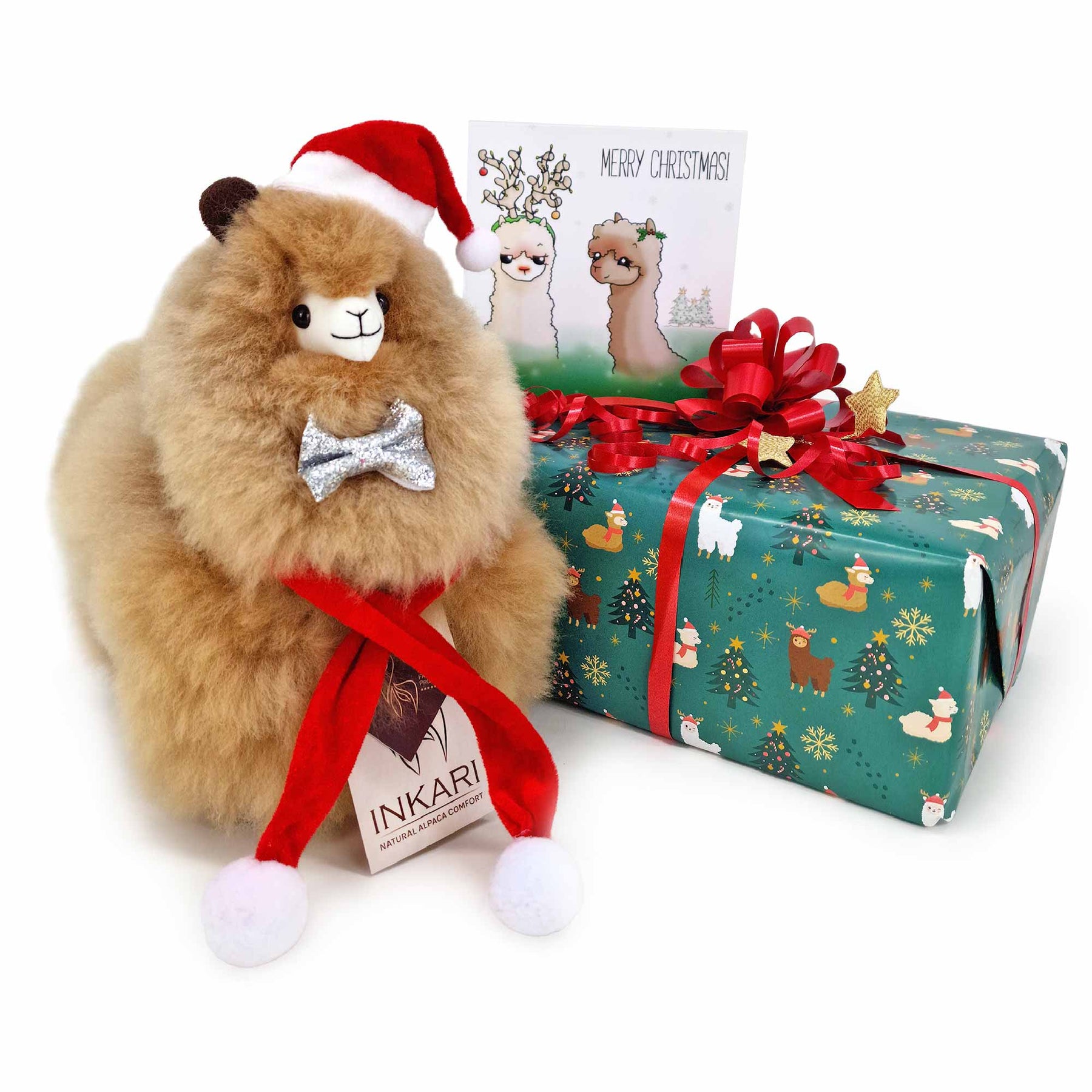 Box of Fluff - Christmas - Small Alpaca Toy