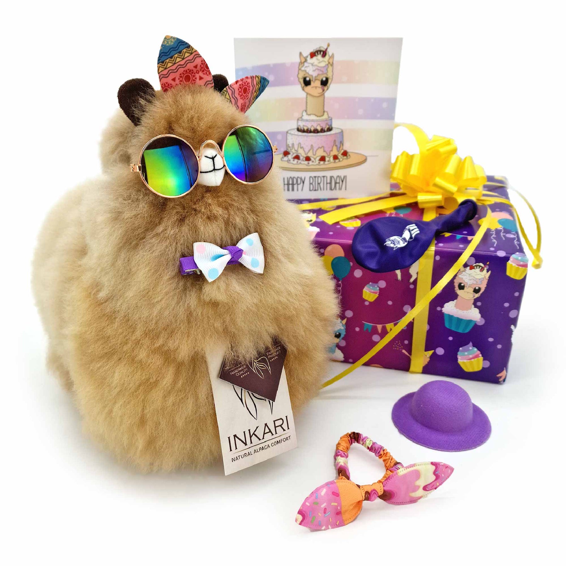 Fluff-Box – Geburtstag – kleines Alpaka-Spielzeug