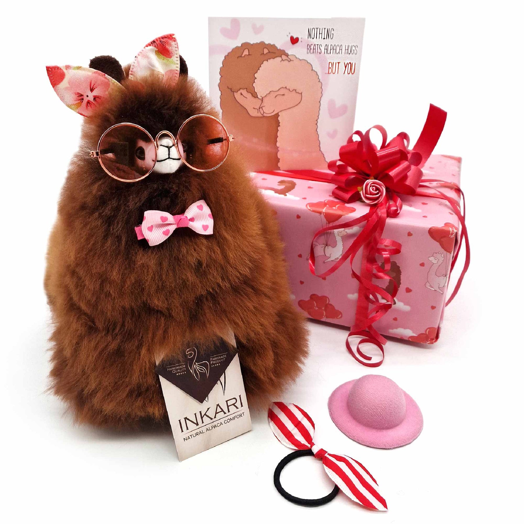 Doos met pluisjes - Love - Klein Alpaca speelgoed
