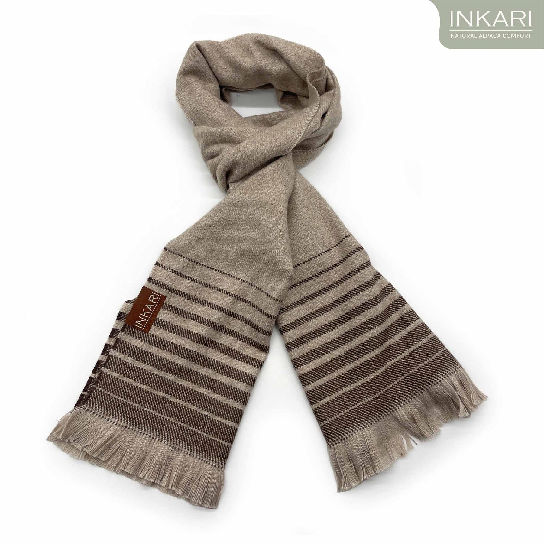 NEW Dark Brown 100% Alpaca wool scarf