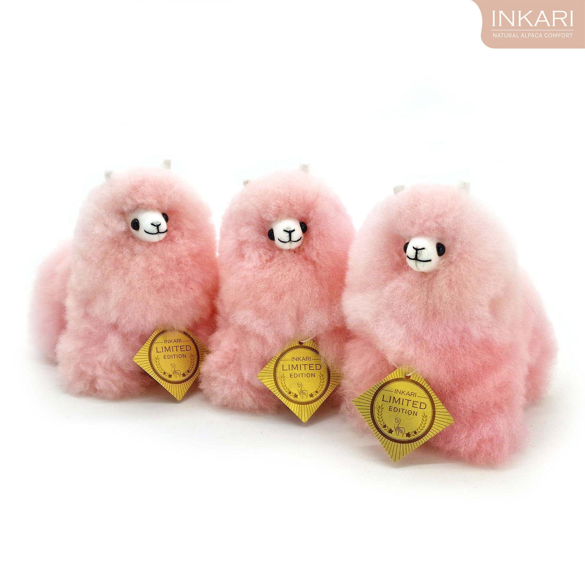 Zucchero filato - Mini giocattolo alpaca (15 cm) - Edizione limitata