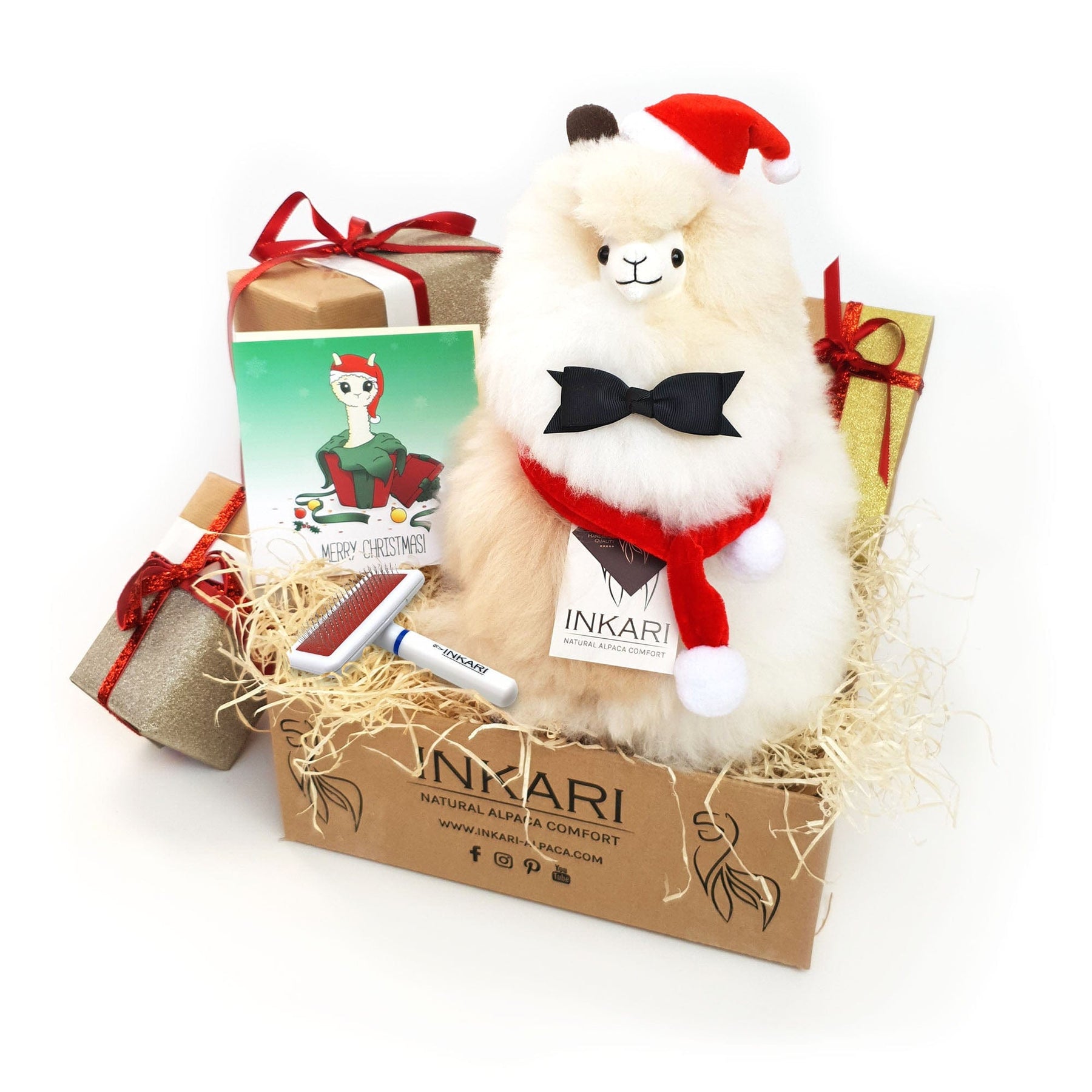 Alpaca Gift Sets ❤ MEDIUM ❤ Christmas - Stuffed Animal - alpaca gift - hypoallergenic - inkari.